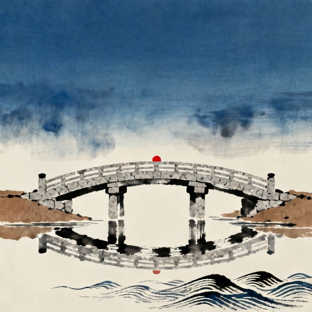 Free Zen Bridge Reflection Photo - Bridge, Sumi-e, Minimalist ...