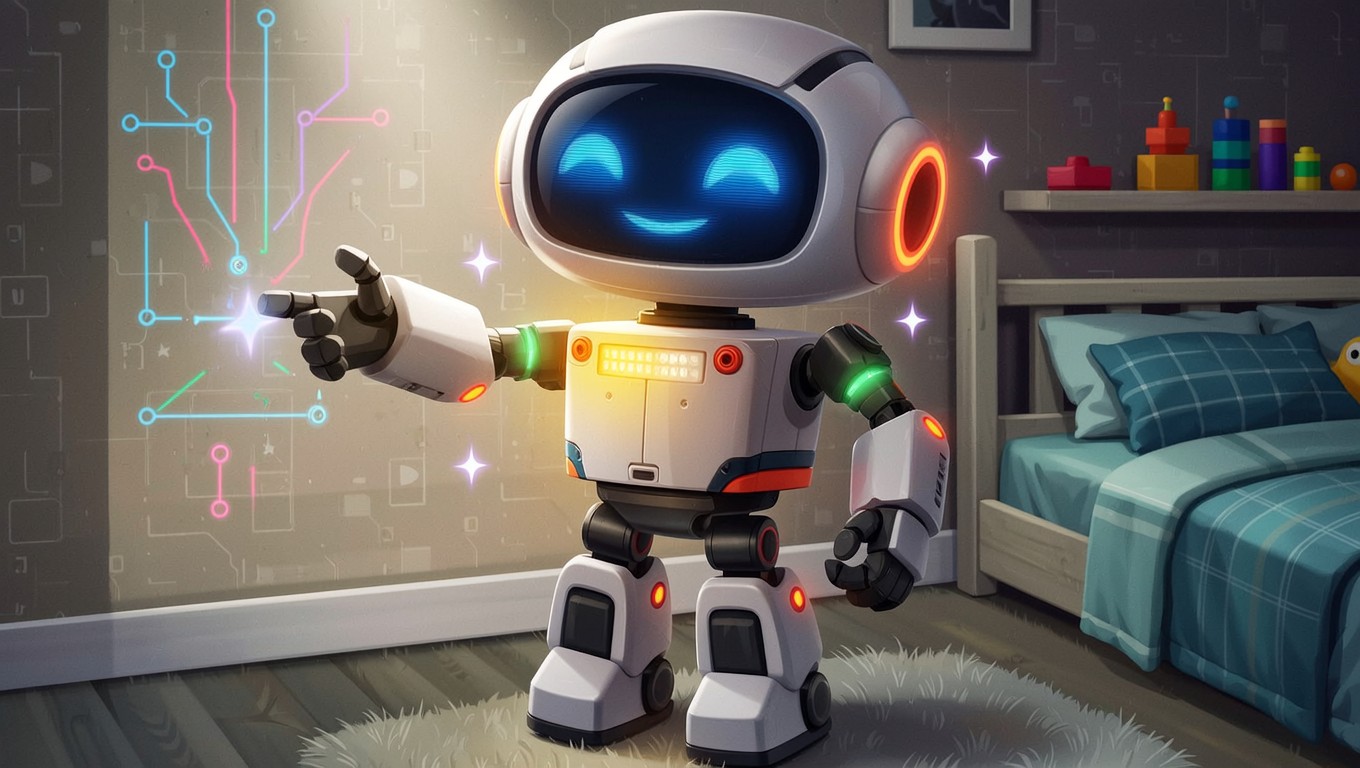 Free Friendly Robot Companion Image - Robot, Friendly, Bedroom ...