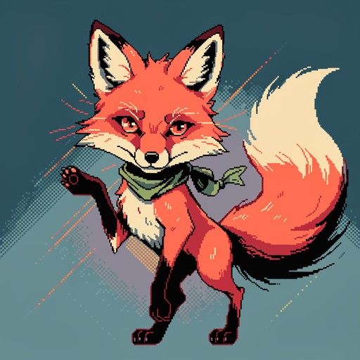 Free Playful Fox Sprite Image - Fox, Pixel, Sprite | Download at StockCake