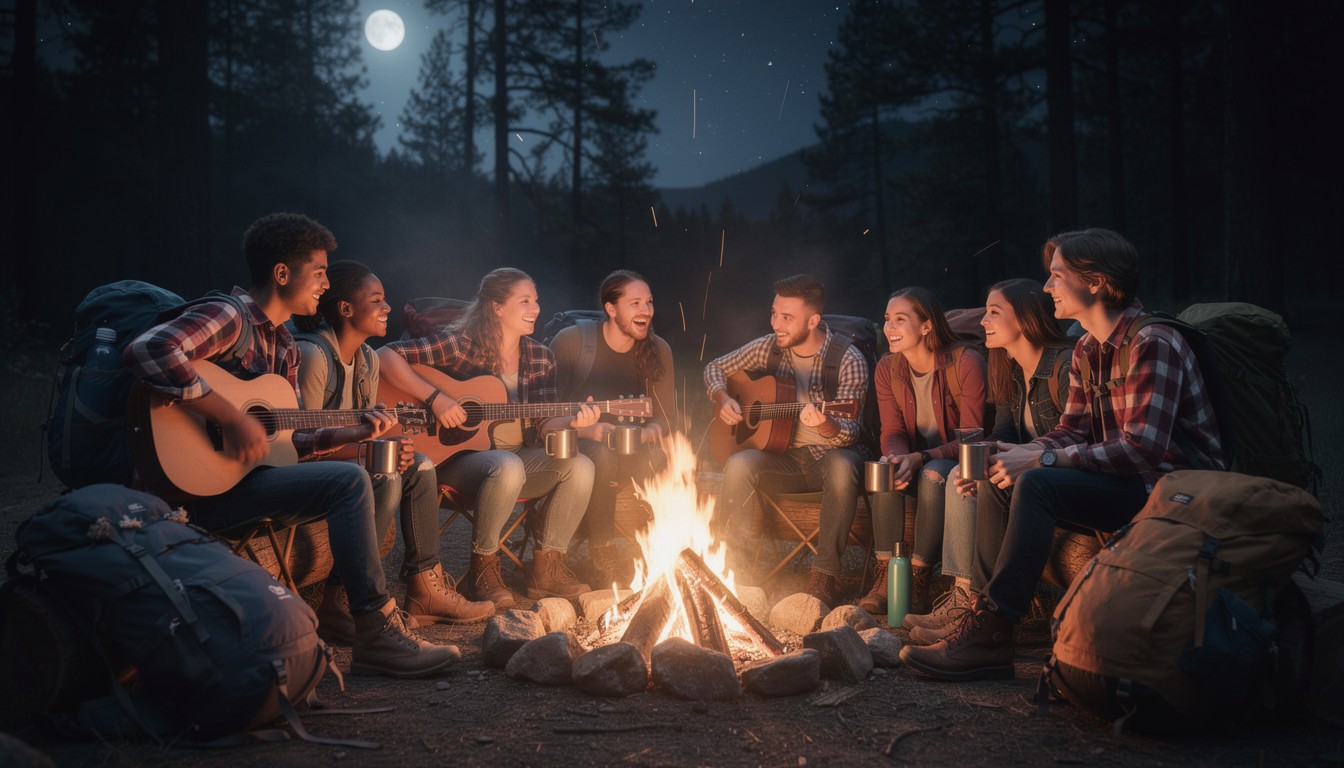 Free Campfire Friends Unite Image - Campfire, Backpackers, Friends ...