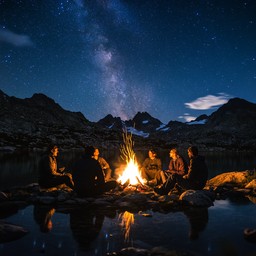Free Starry Night Campfire Image - Campfire, Stars, Friends | Download ...