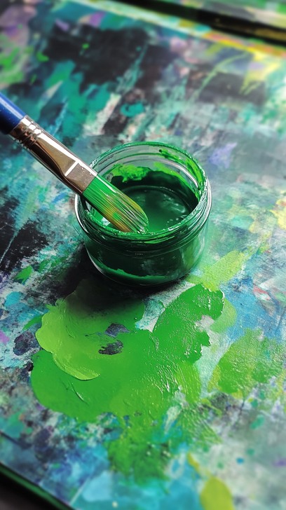 Free Artistic green paint Image - Art, Green, Paintbrush | Download at ...