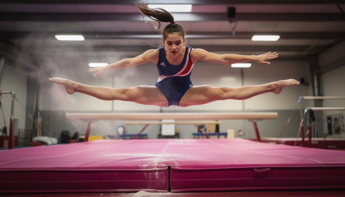 Free Airborne Gymnast Power Image - Gymnastics, Athlete, Woman ...