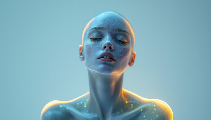 Patterned Translucent Skin Free Translucent Faces Merge Image - Minimal, Ethereal, Profile ...