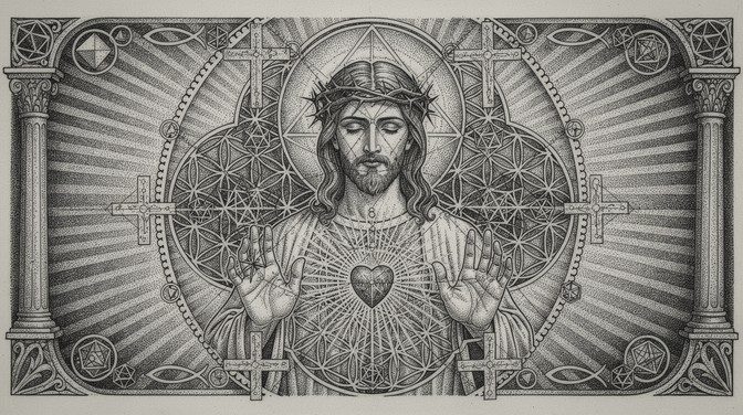 Jesus Geometric Free Sacred Geometric Jesus Image - Jesus, Christ, Sacred | Download at ...