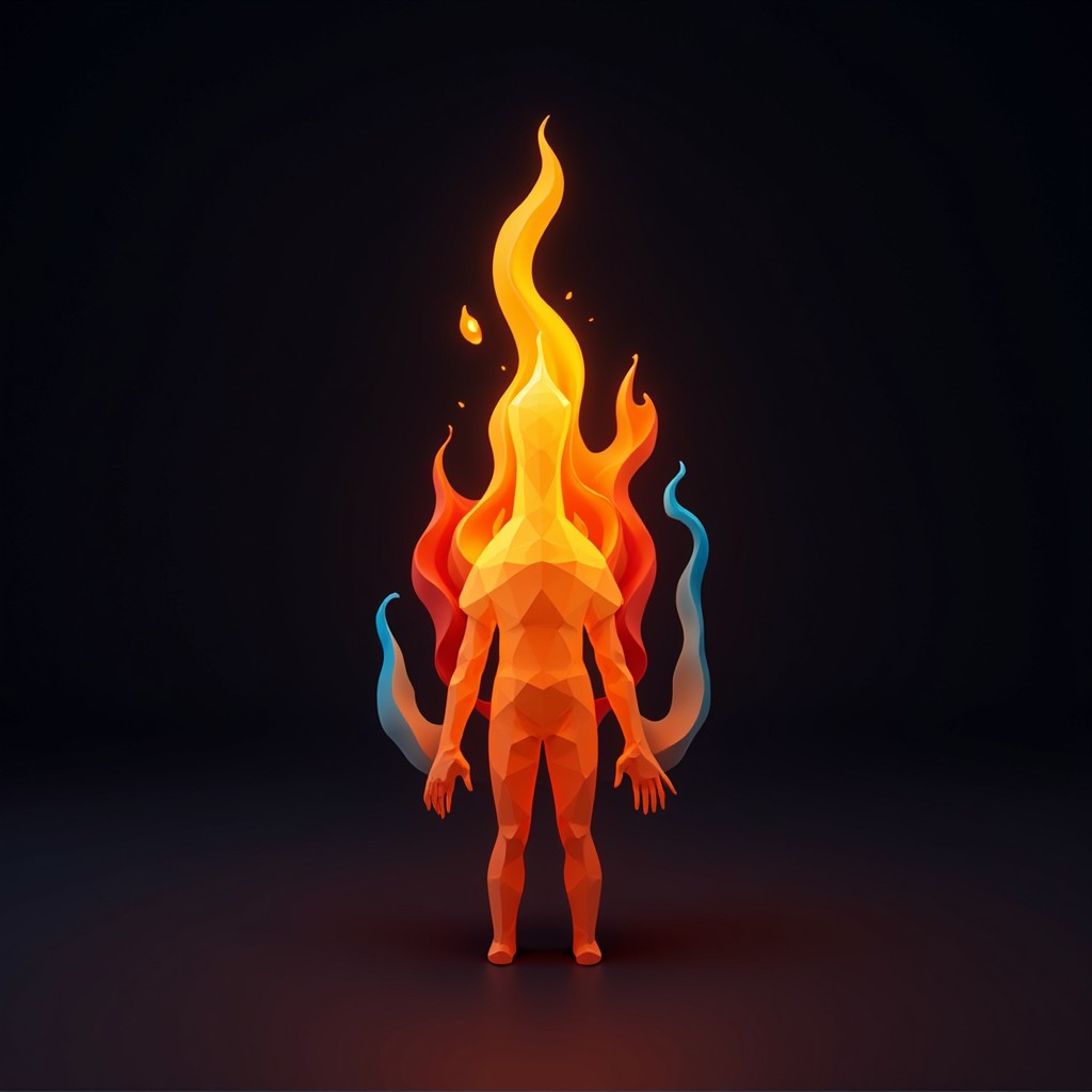 Free Elemental Fire Being Image - Flame, Geometric, 3d | Download at ...