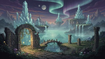 Free Enchanted Crystal Realm Image - Fantasy, Pixel, Art | Download at ...