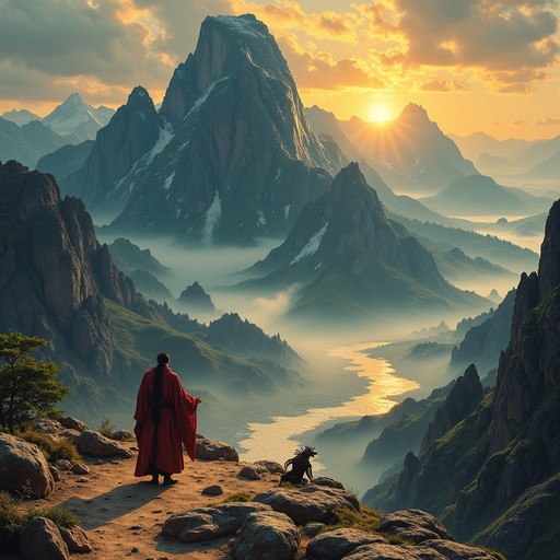 Free Journey's Golden Path Image - Warrior, Mountains, Sunset ...