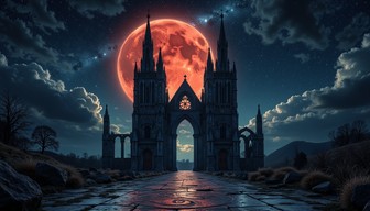 Free Blood Moon Cathedral Image - Gothic, Cathedral, Ruins | Download ...