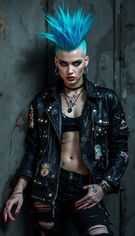 Blue Inverse Mohawk Free Blue Mohawk Rebel Image - Punk, Mohawk, Alternative | Download at ...