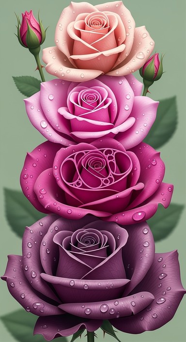 Gradient Colored Roses Free Blooming Rose Gradient Image - Roses, Gradient, Pink | Download at ...