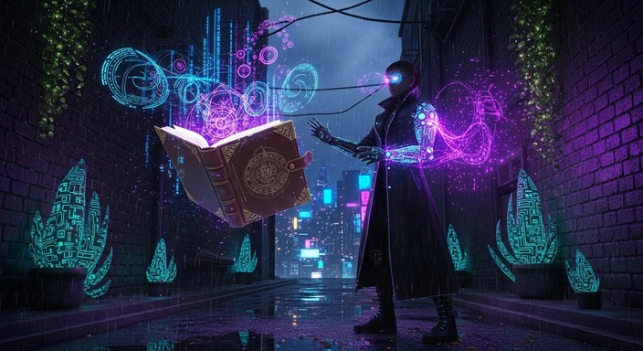 Magic Technology Concept Free Magic Meets Technology Image - Cyberpunk, Magic, Neon | Download ...