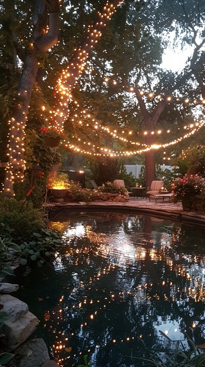 String Reflecting Light Free Enchanted Evening Lights Image - Garden, Lights, Evening ...