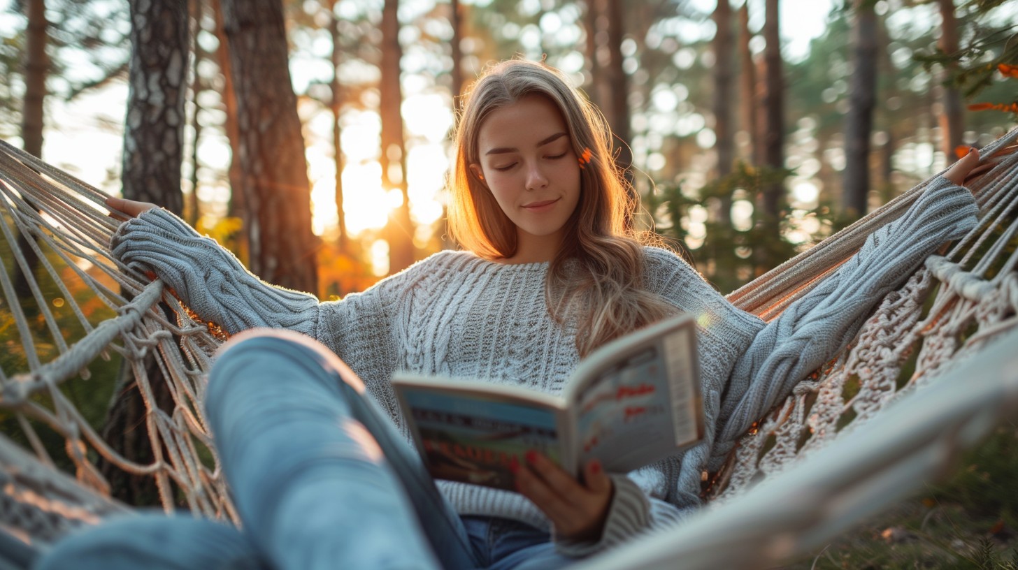 Free Relaxing Reading Time Image - Reading, Hammock, Forest | Download ...