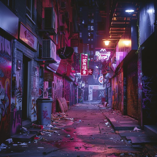 Free Neon-lit Alleyway Scene Image - Neon, Graffiti, Urban | Download ...