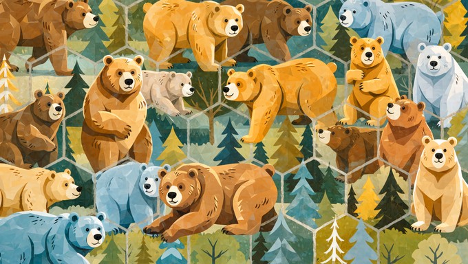 Free Playful Bear Pattern Image - Bears, Cartoon, Pattern | Download at ...