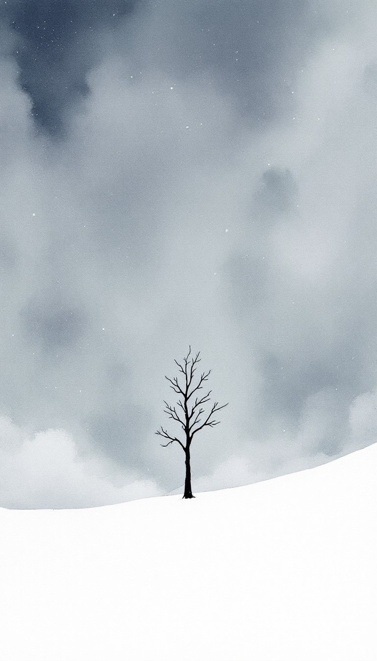 Free Solitary Winter Tree Image - Minimal, Winter, Tree | Download at ...