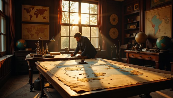Free Cartographer's Golden Hour Photo - Cartography, Maps, Exploration ...