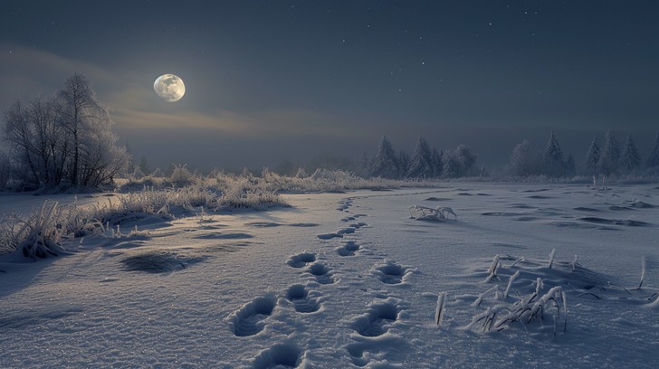 Free Moonlit Winter Night Image | Download at StockCake