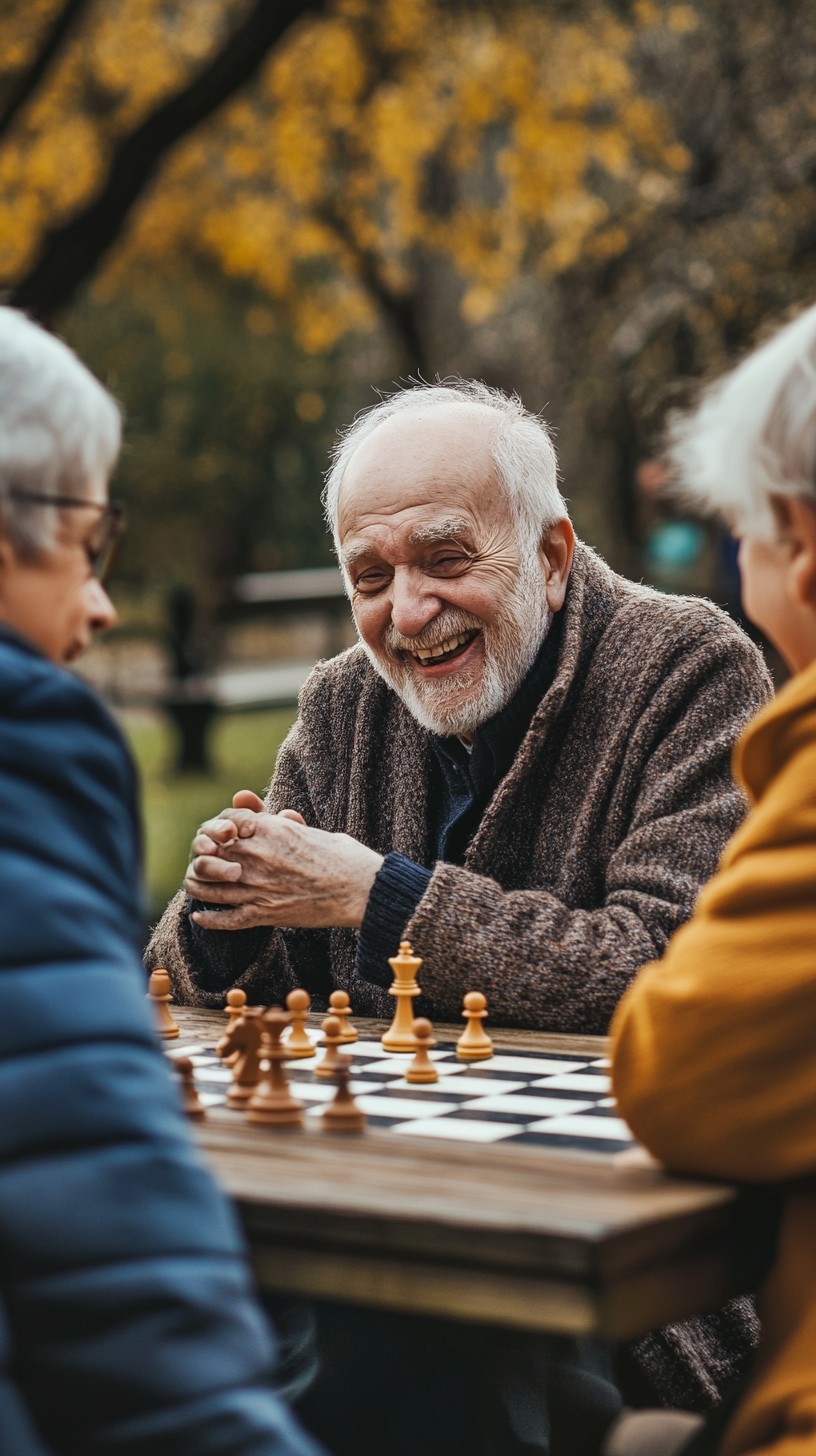 Free Joyful chess game Photo - Elderly, Chess, Park | Download at StockCake