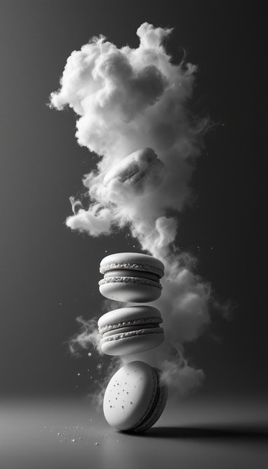 Floating Macaron Free Floating Macaron Dreams Image - Macaron, Clouds, Minimal ...