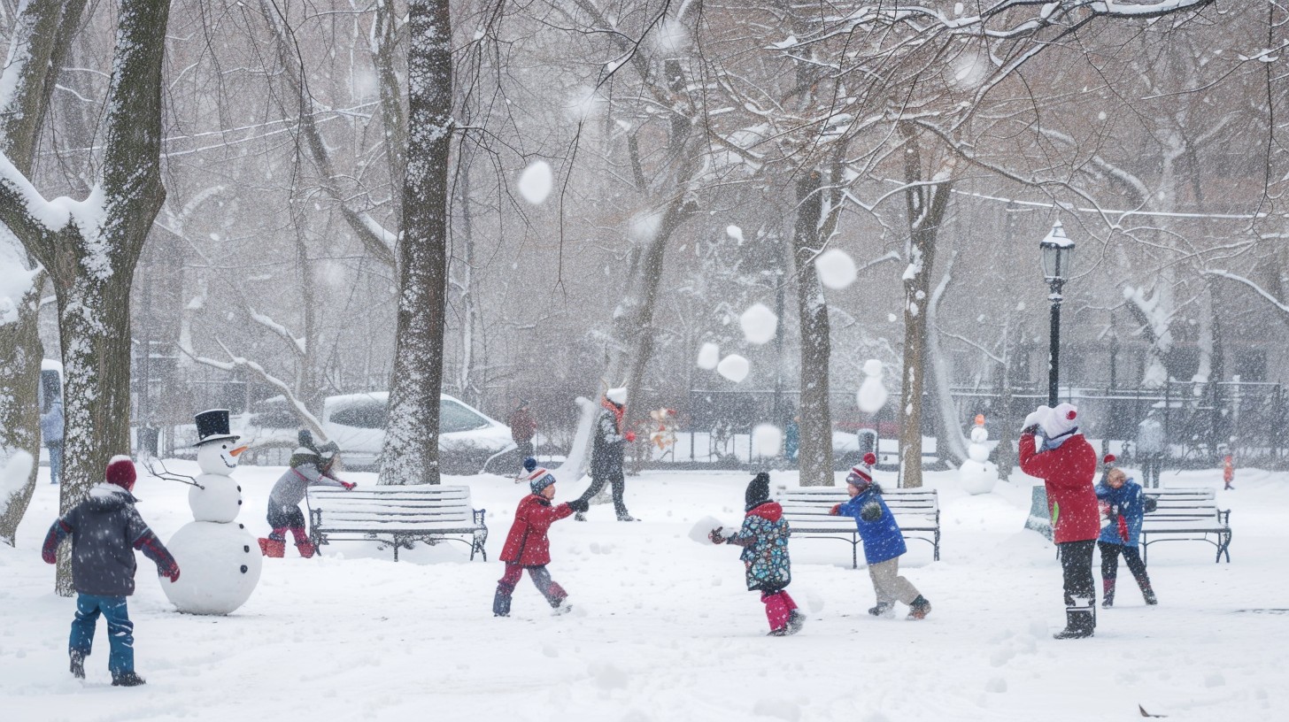 Snowy Fun Free Snowy Day Fun Image - Snow, Park, Children | Download at StockCake