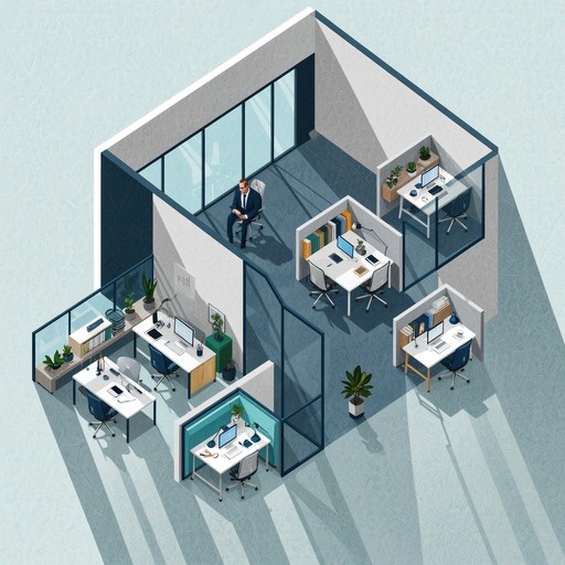 Free Professional Workspace Illustration Image - Isometric, Workspace ...
