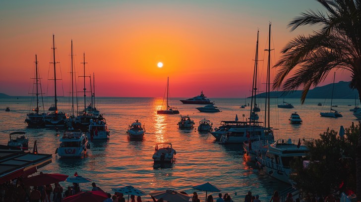 Free Sunset Harbor View Image - Sunset, Harbor, Boats | Download at ...