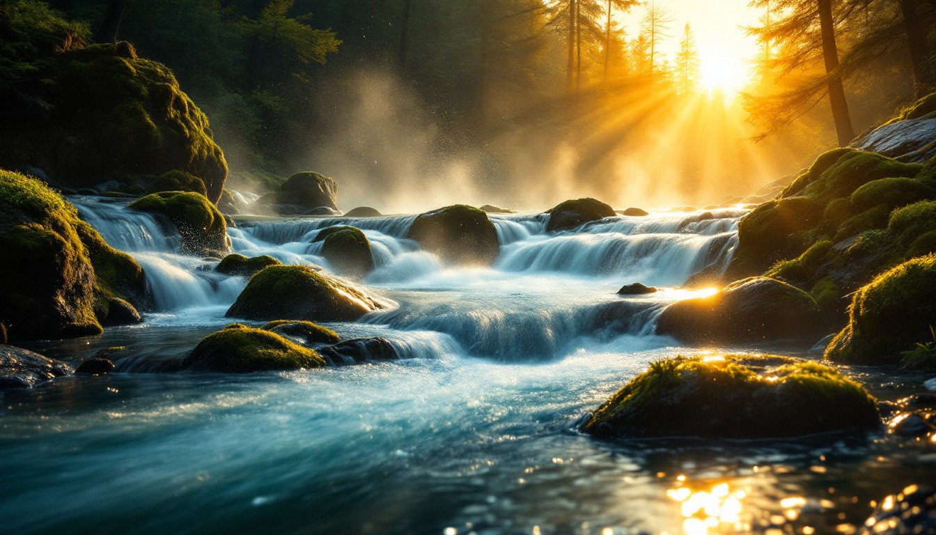 Stream Nature. Examples Free Misty Mountain Stream Image - Waterfall, Stream, Nature | Download ...