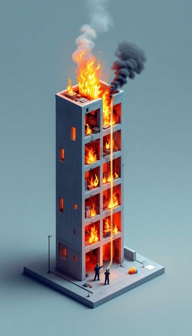 Free Blazing Tower Rescue Photo - Fire, Building, Firefighter ...