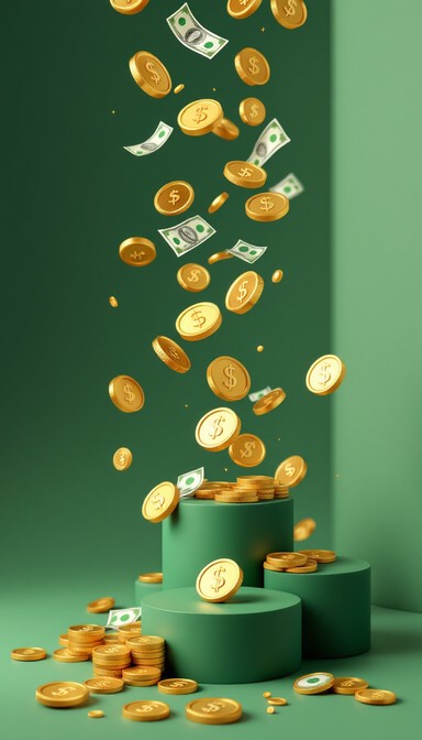 Add Round Falling Free Falling Gold Coins Image - Money, Coins, Gold | Download at StockCake
