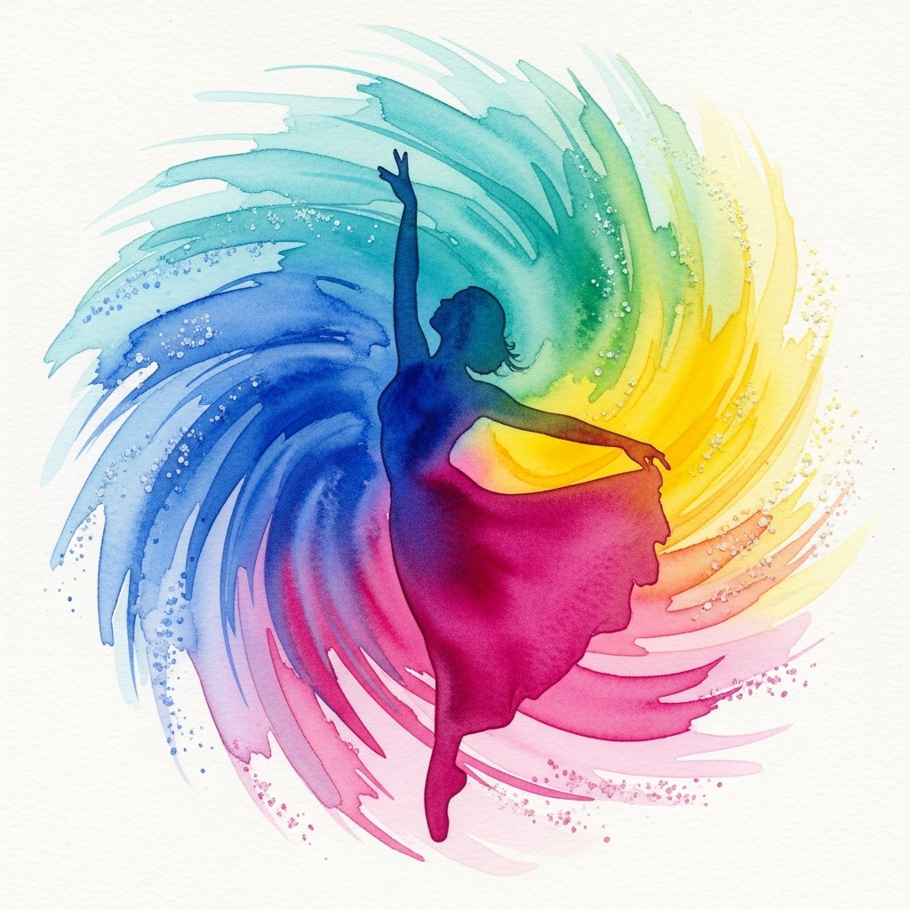 Free Dancing Through Colors Photo - Watercolor, Dancer, Abstract ...