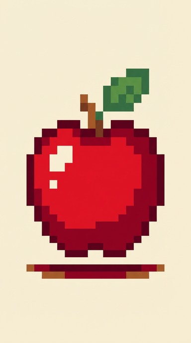 Free Pixelated Apple Float Image - Pixel, Apple, Retro | Download at ...