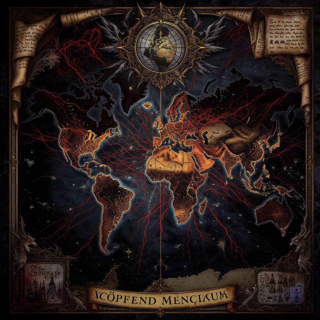Cothique Map Free Mystical Earth Map Image - Gothic, Map, Cartography | Download at ...