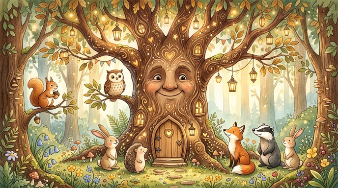 Free Enchanted Forest Discovery Image - Bear, Hedgehog, Woodland ...