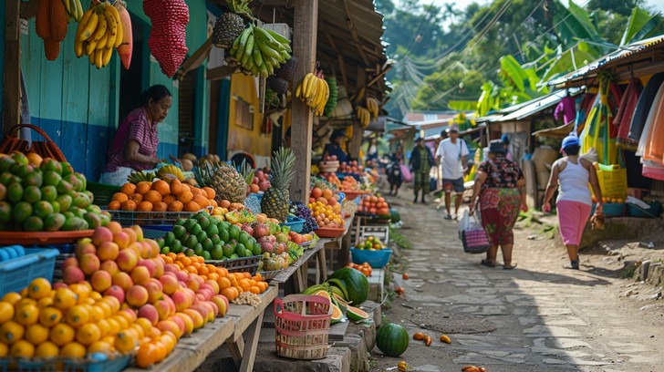 Market Setting Images Free Vibrant Market Scene Image - Market, Fruits, Vegetables | Download ...