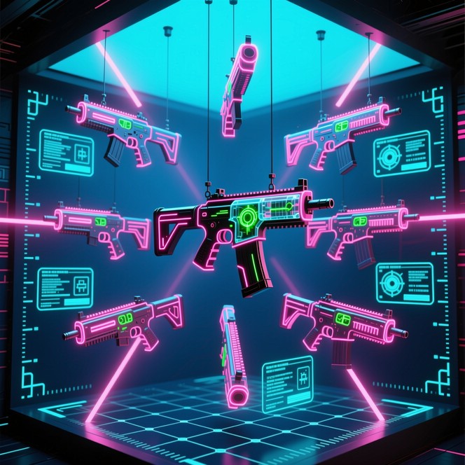 Subtle Weapons Display Free Neon Weapon Gallery Photo - Cyberpunk, Weapons, Neon | Download at ...