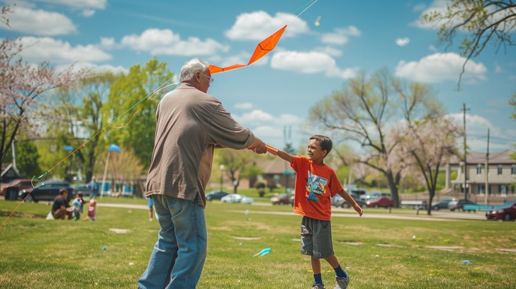 Free Kite flying day Image - Kite, Man, Boy | Download at StockCake