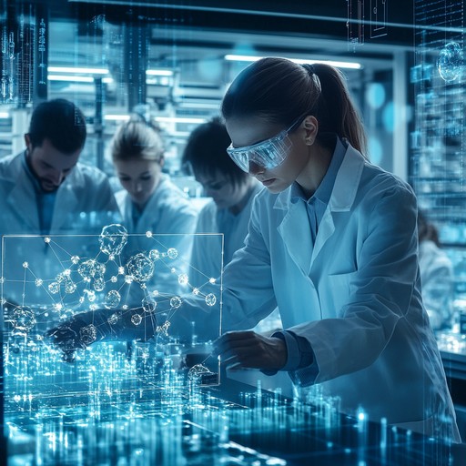 Scientists Using Technology Free Innovative research collaboration Image - Scientists, Holograms ...