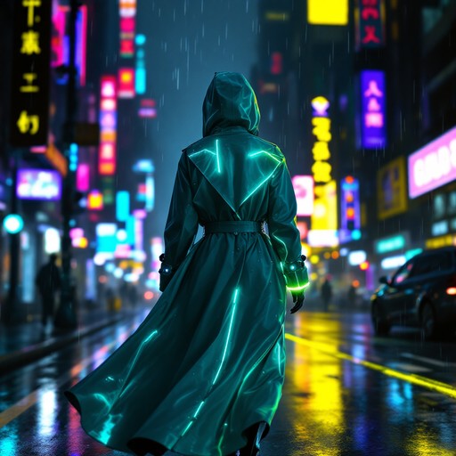 Neon Ai Works Free Neon Rain Walker Image - Cyberpunk, Neon, Rain | Download at StockCake