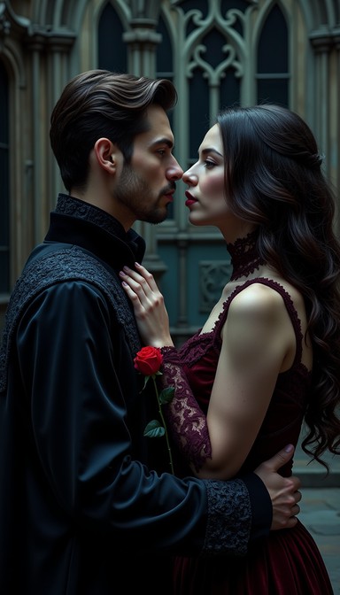 Free Dark Romantic Embrace Image - Gothic, Romance, Victorian ...
