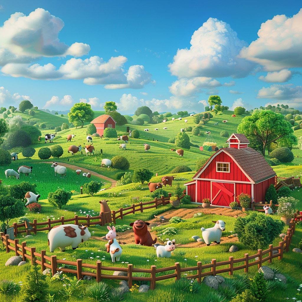 Elm Farm Free Idyllic Farm Scene Image - Farm, Barn, Sheep | Download at StockCake