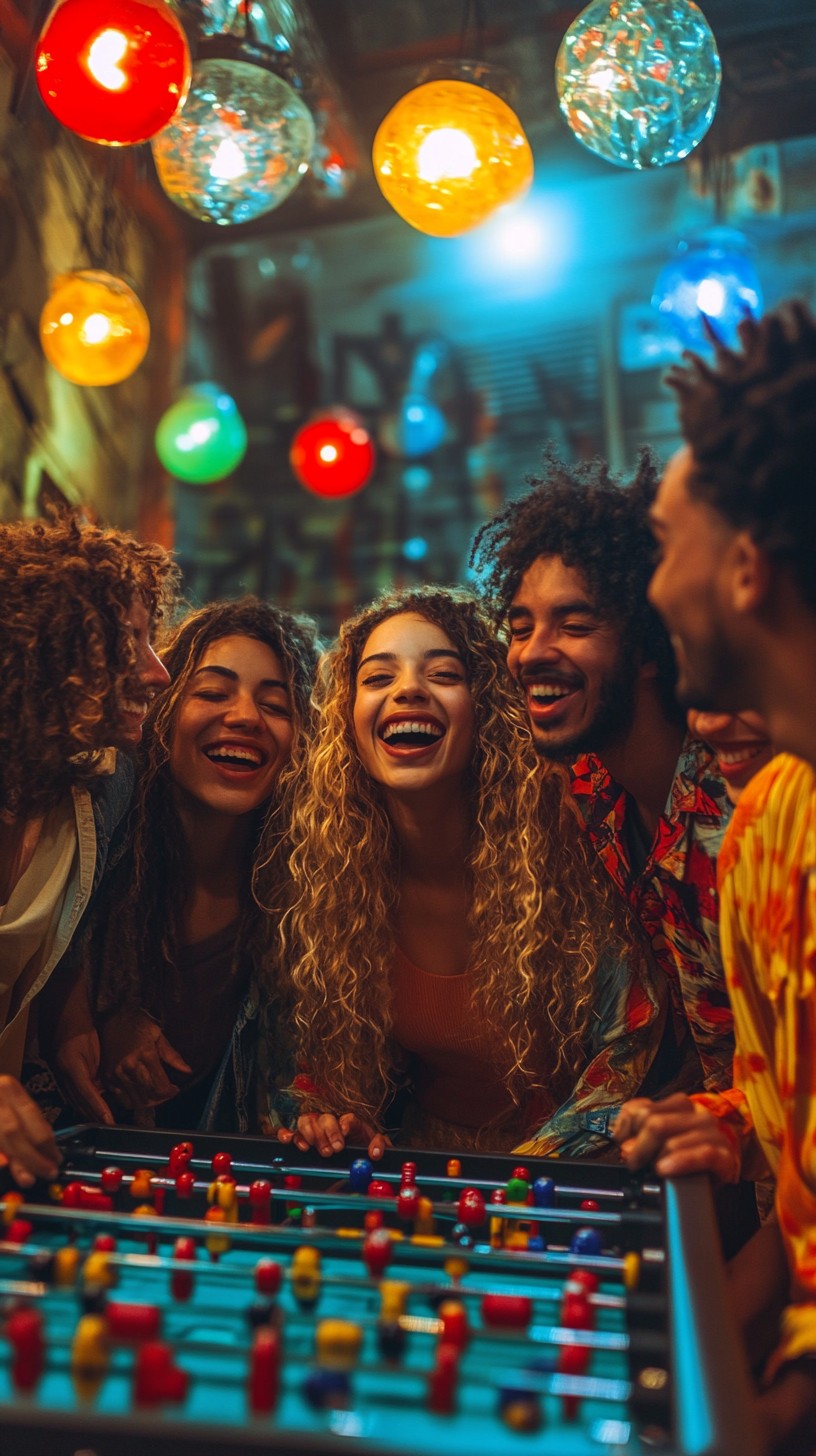 Free Friends Playing Foosball Image - Friends, Laughing, Joyful ...