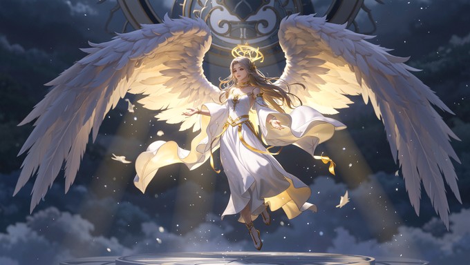 Free Celestial Winged Protector Image - Angel, Guardian, Protector ...