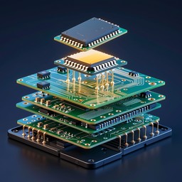 Signal Processor Exploded Free Circuit Board Layers Image - Pcb, Circuit, Microchip | Download at ...
