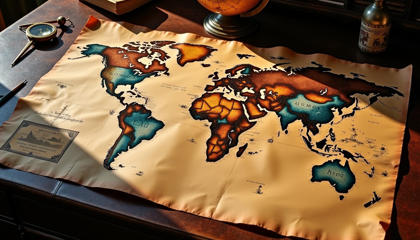 Free Cartographer's Amber Atlas Image - Map, Vintage, Cartography ...