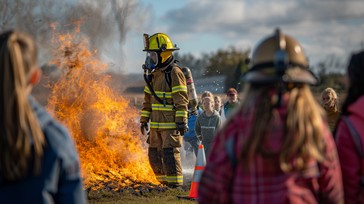 Free Fire Safety Demonstration Image - Firefighter, Demonstration ...