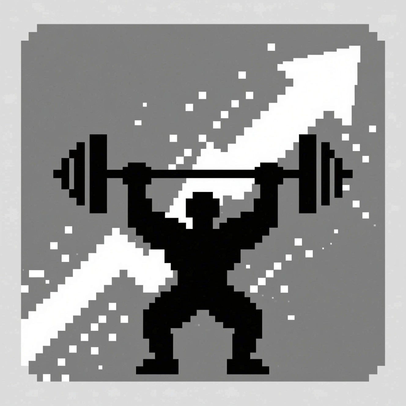 Free Strength Meets Progress Image - Weightlifting, Pixel, Geometric ...