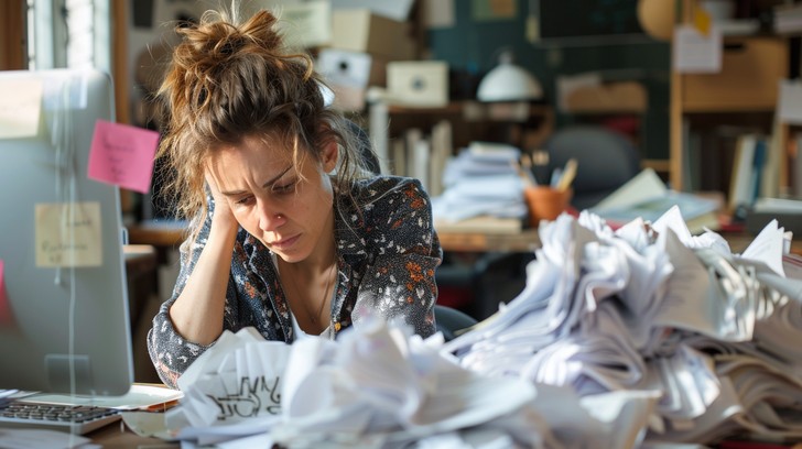 Free Overwhelmed with paperwork Image - Overwhelmed, Paperwork, Stress ...