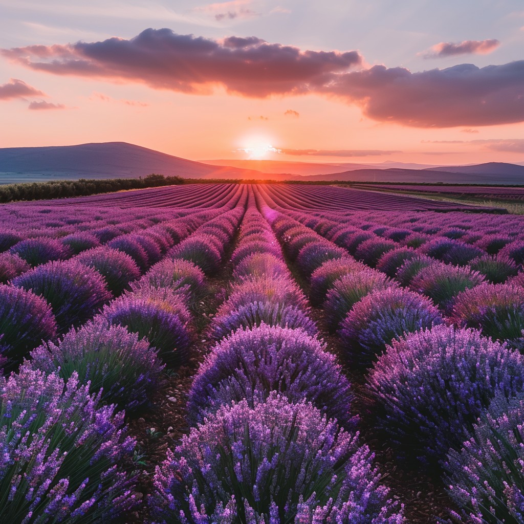 Free Lavender Field Sunset Image - Sunset, Lavender, Field | Download ...